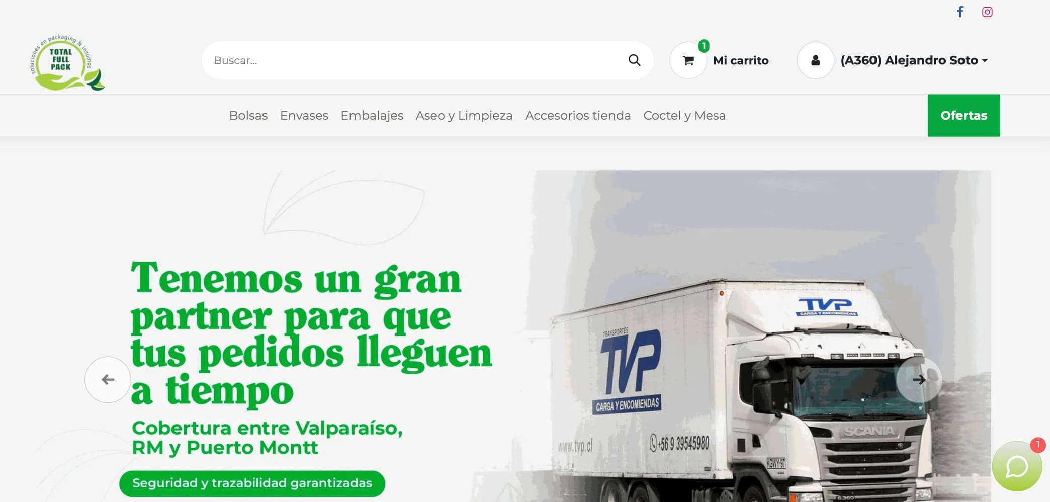 E-commerce de TotalFullPack