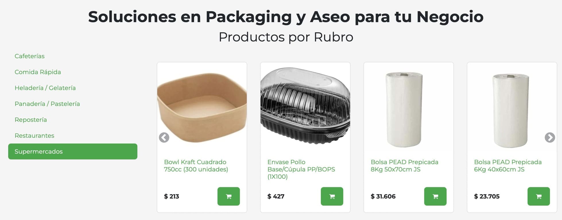 Catálogo de productos de TotalFullPack
