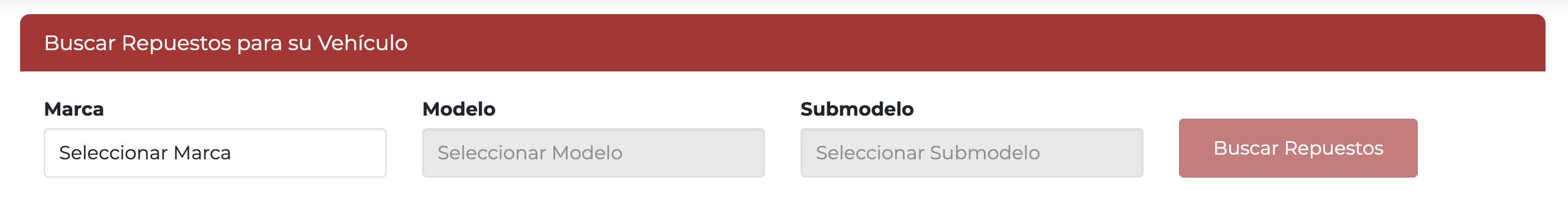 Filtros avanzados por marca, modelo y submodelo
